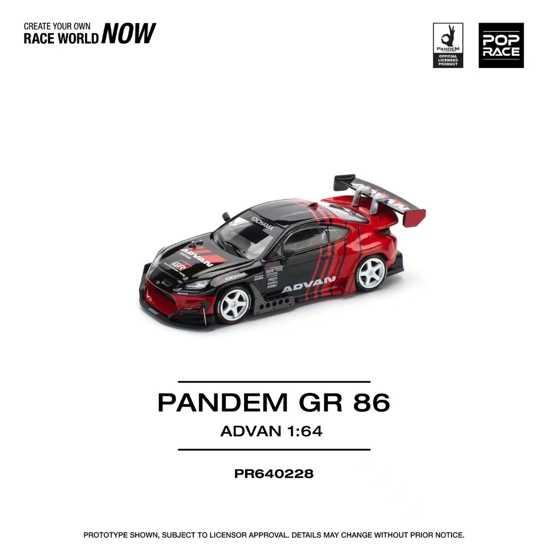 Die Cast Car 1 64 - รถโมเดล POP Race 1:64 Pandem GR86