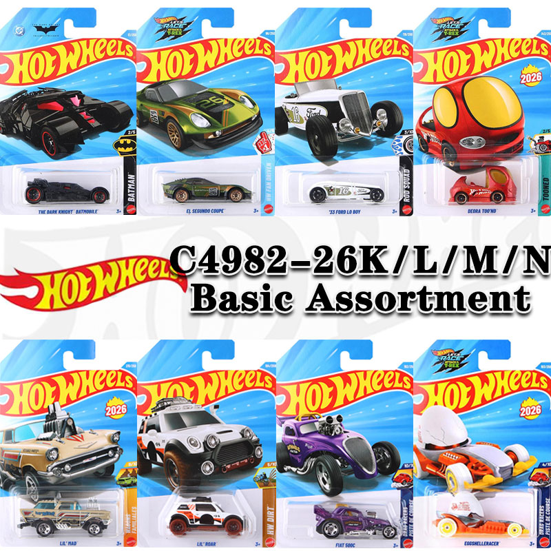 Die Cast Car 1 64 - ฮอตวีลส์ C4982-2026 คอลเลคชั่น, โมเดลรถหล่อโลหะสเกล 1:64 สำหรับนักสะสม,