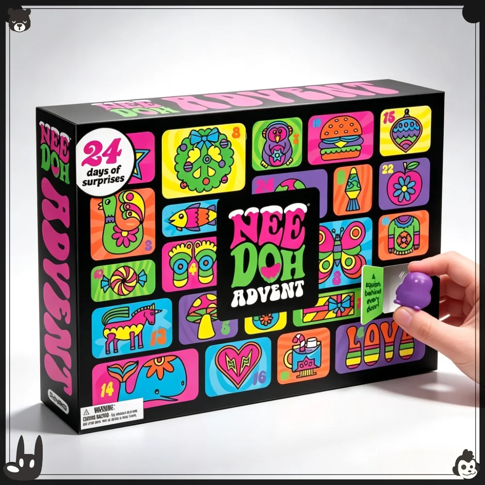 Mystery Box Blind Bag - Needoh@ปฏิทินนับถอยหลังคริสต์มาส ล่าสมบัติ กล่องสุ่มเซอร์ไพรส์ ของขวัญสำหรับงานปาร์ตี้และวันหยุด กล่องสุ่มนับถอยหลัง 24