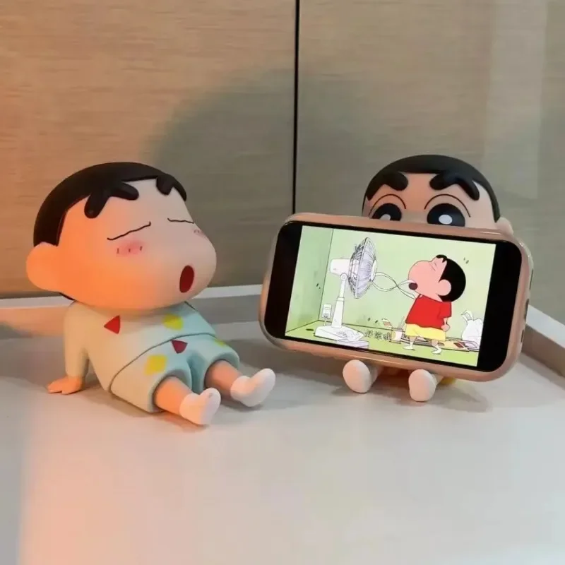 Vinyl Figure Blank - ที่วางโทรศัพท์ฟิกเกอร์อนิเมะชินจังจอมแก่น ของตกแต่งโต๊ะน่ารัก ที่วางโทรศัพท์ ของสะสม GK ขนาดเล็ก