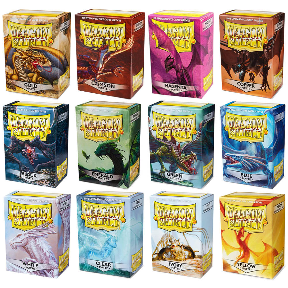Trading Card Binder - 100 ชิ้น/กล่อง 66*91 ซม.Matte การ์ดแขน Dragon