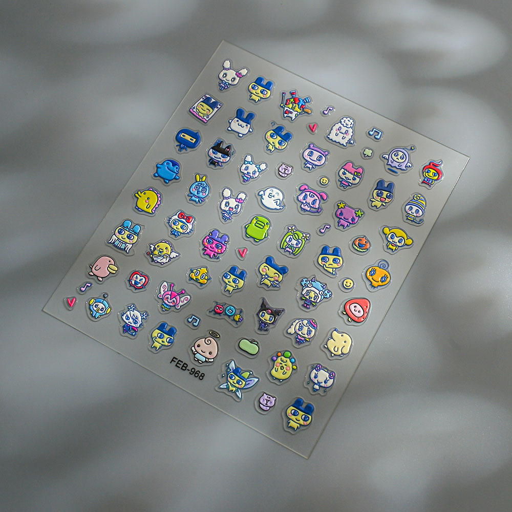 สติ๊กเกอร์ติดเล็บ 3D ลายนูน ลา - Bandai Model Tamagotchi บทวิจารณ์และราคา