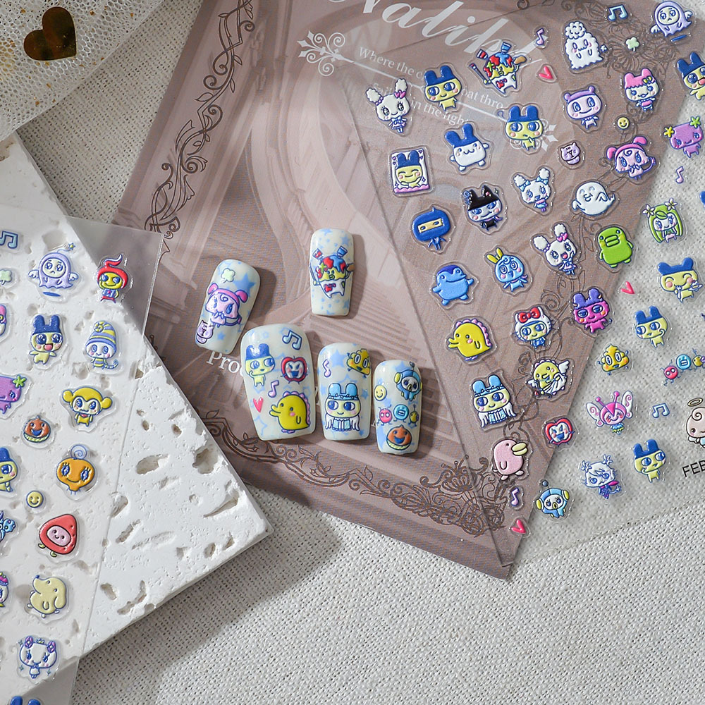 สติ๊กเกอร์ติดเล็บ 3D ลายนูน ลา - Bandai Model Tamagotchi บทวิจารณ์และราคา