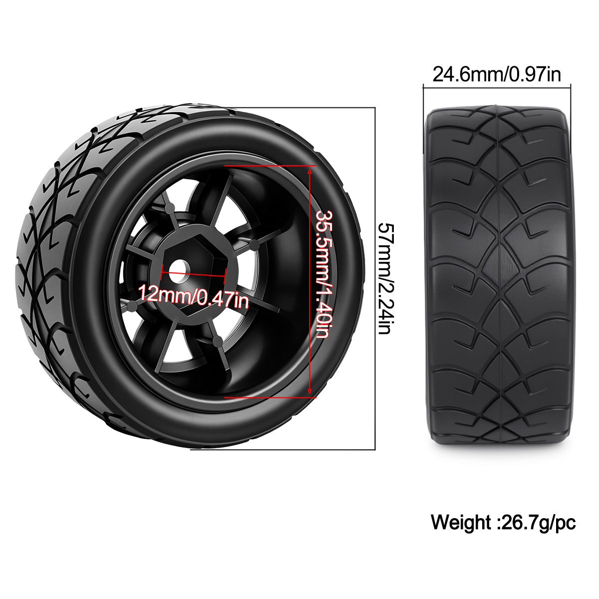 ยางรถแข่งขนาด 12 มม. 4 ชิ้น พร - Tamiya Model Rc Car บทวิจารณ์และราคา