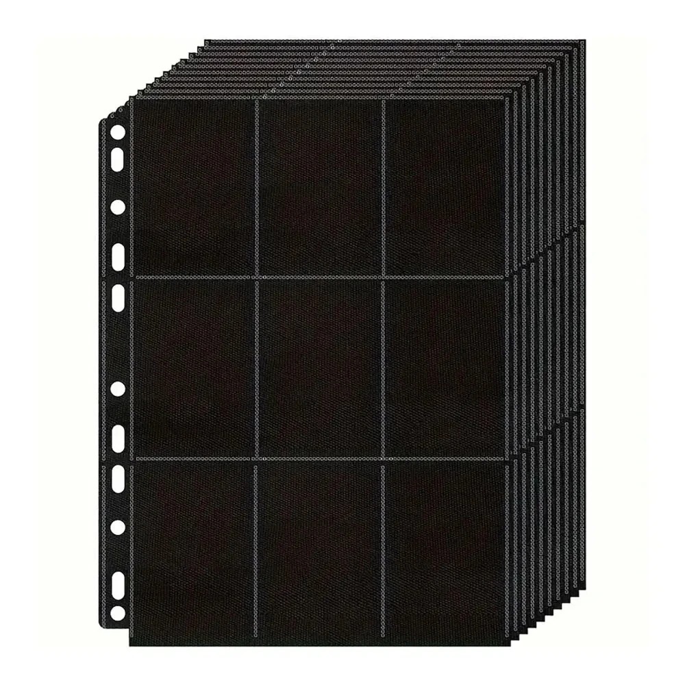 10 แพ็ค แผ่นใส่การ์ด A4 สีดำ 9 - Trading Card Binder บทวิจารณ์และราคา